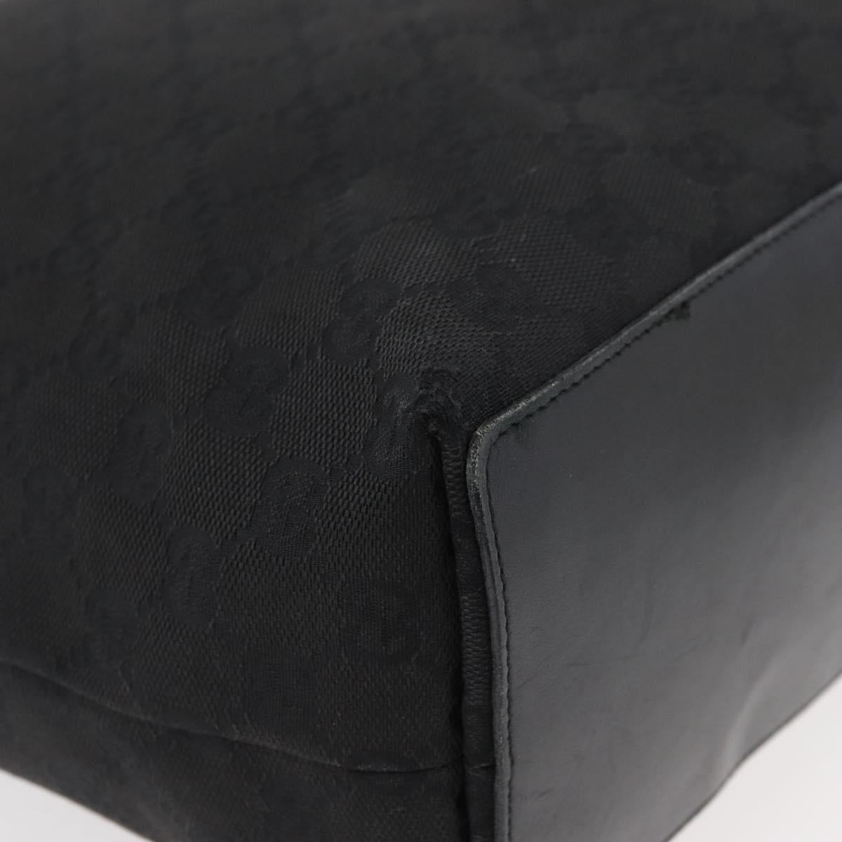 GUCCI GG Canvas Hand Bag Black Silver 31243 Auth ep14335