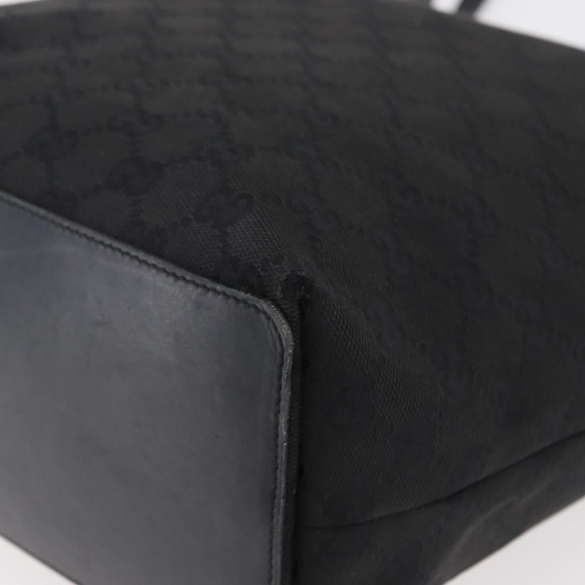 GUCCI GG Canvas Hand Bag Black Silver 31243 Auth ep14335