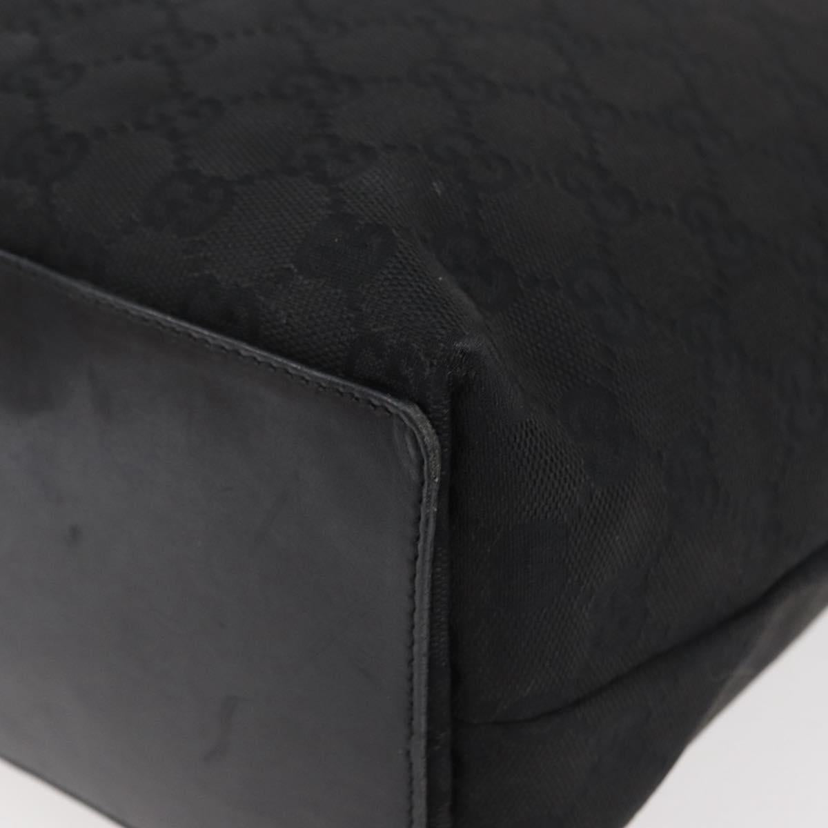 GUCCI GG Canvas Hand Bag Black Silver 31243 Auth ep14335