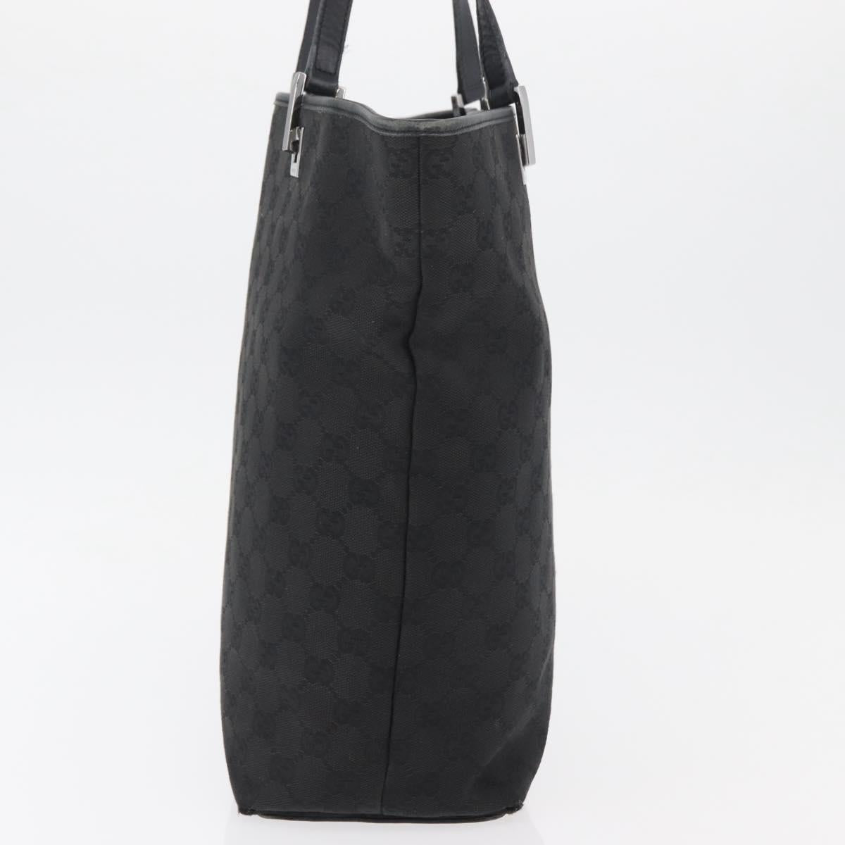 GUCCI GG Canvas Hand Bag Black Silver 31243 Auth ep14335