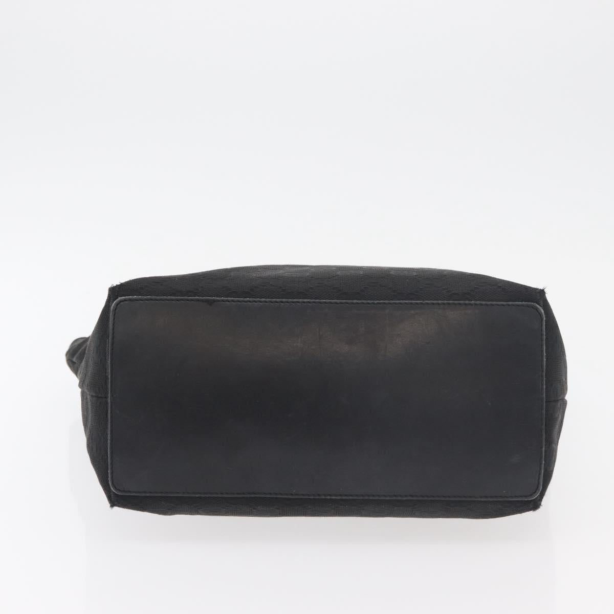 GUCCI GG Canvas Hand Bag Black Silver 31243 Auth ep14335