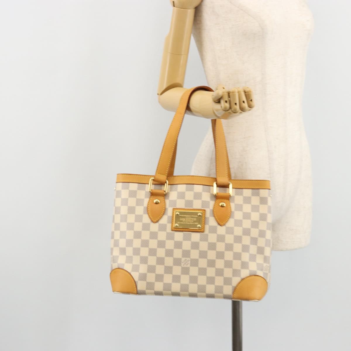 LOUIS VUITTON Damier Azur Hampstead PM Tote Bag N51207 LV Auth ep14336A