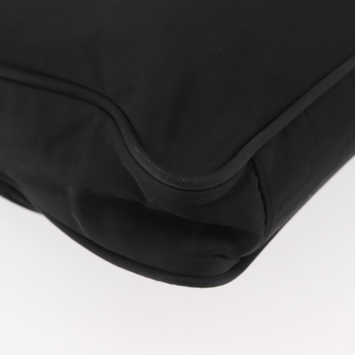 PRADA Tote Bag Nylon Black Silver Auth ep14354A