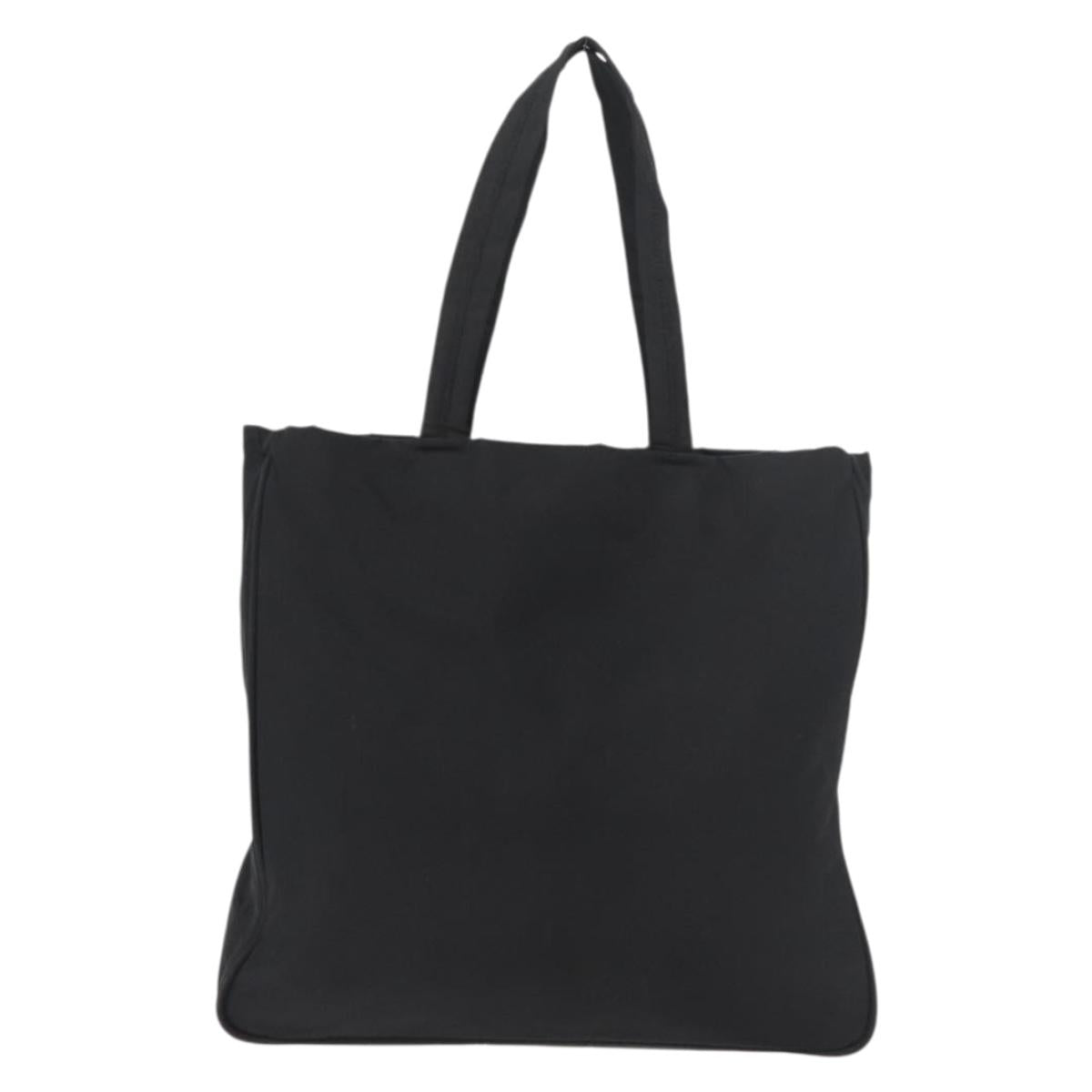 PRADA Tote Bag Nylon Black Silver Auth ep14354A