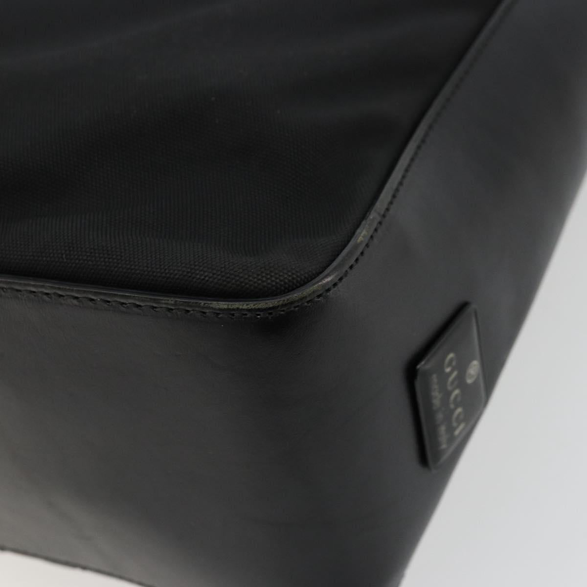 GUCCI Shoulder Bag Nylon Black Silver 001 3766 Auth ep14364