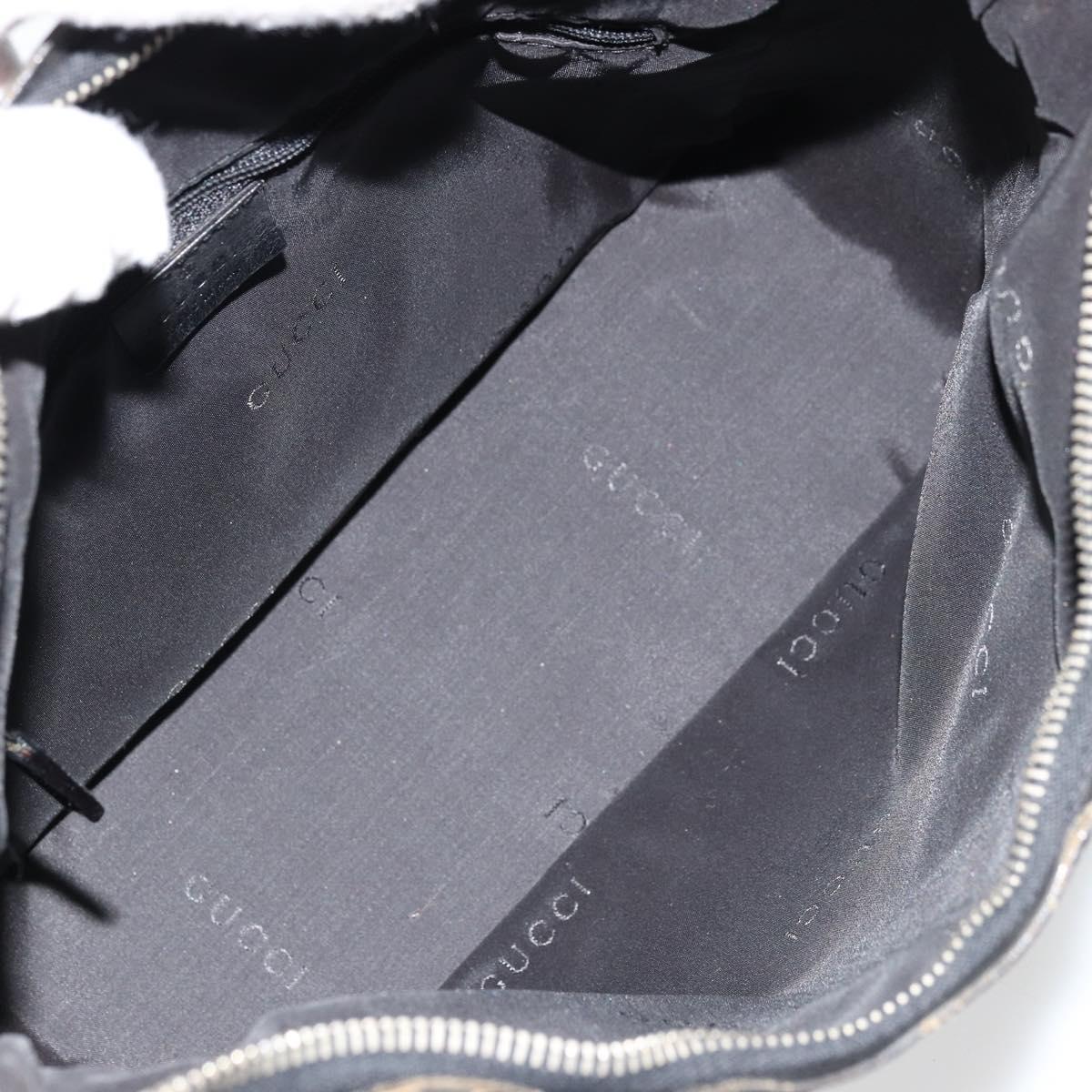 GUCCI Shoulder Bag Nylon Black Silver 001 3766 Auth ep14364