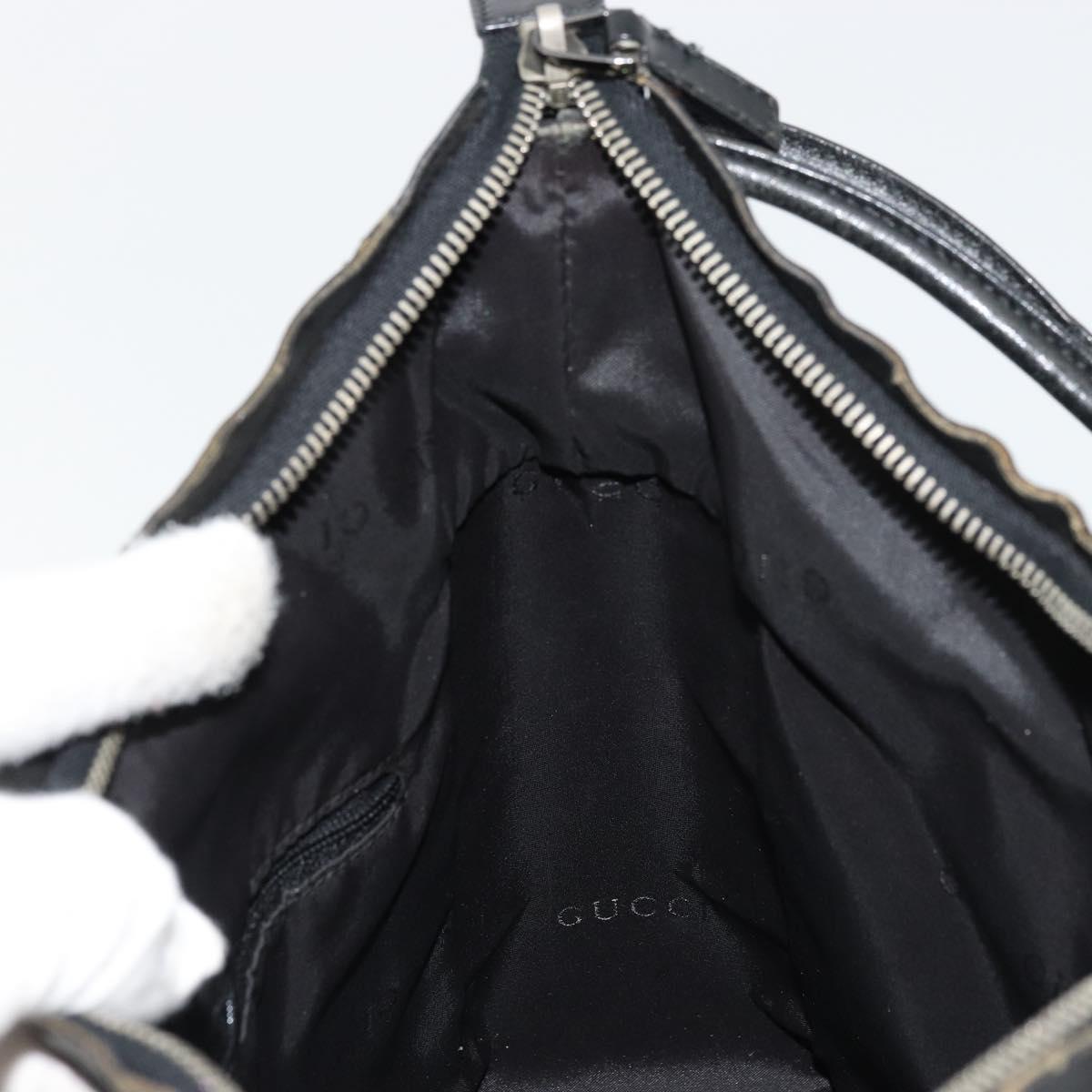 GUCCI Shoulder Bag Nylon Black Silver 001 3766 Auth ep14364