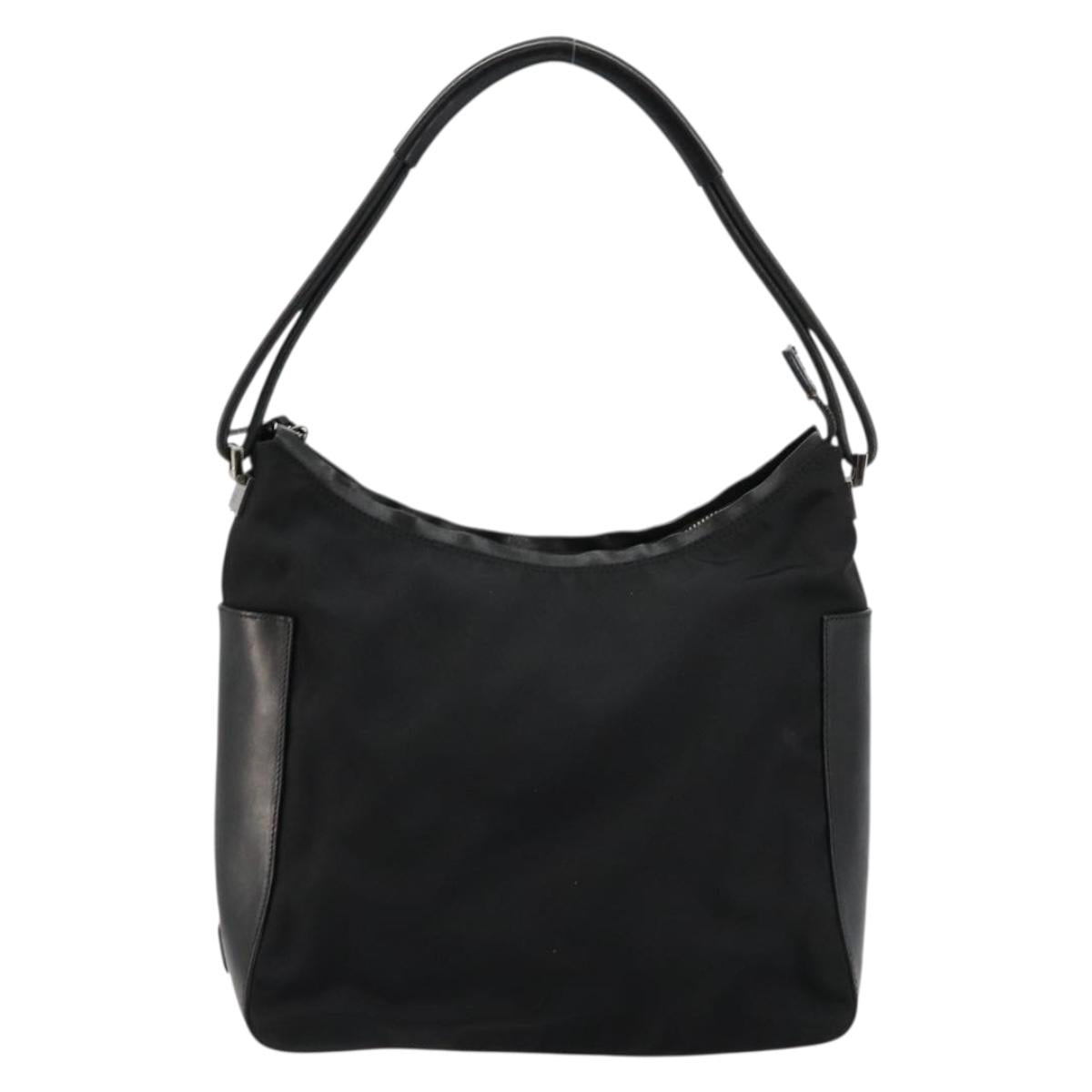 GUCCI Shoulder Bag Nylon Black Silver 001 3766 Auth ep14364