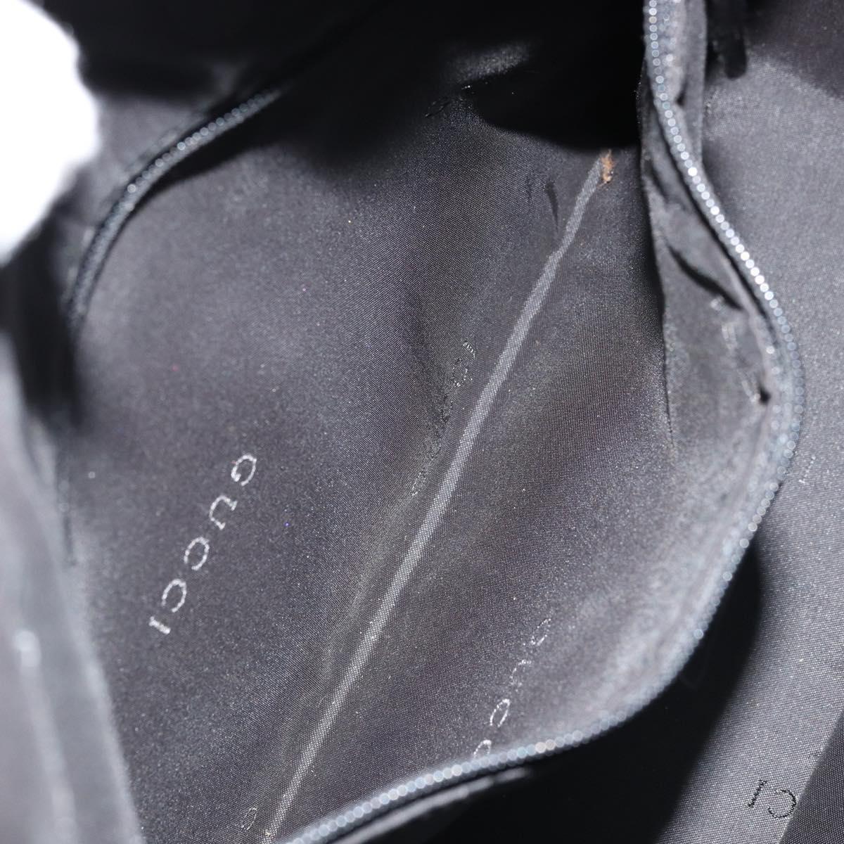 GUCCI Shoulder Bag Nylon Black Silver 001 3766 Auth ep14364