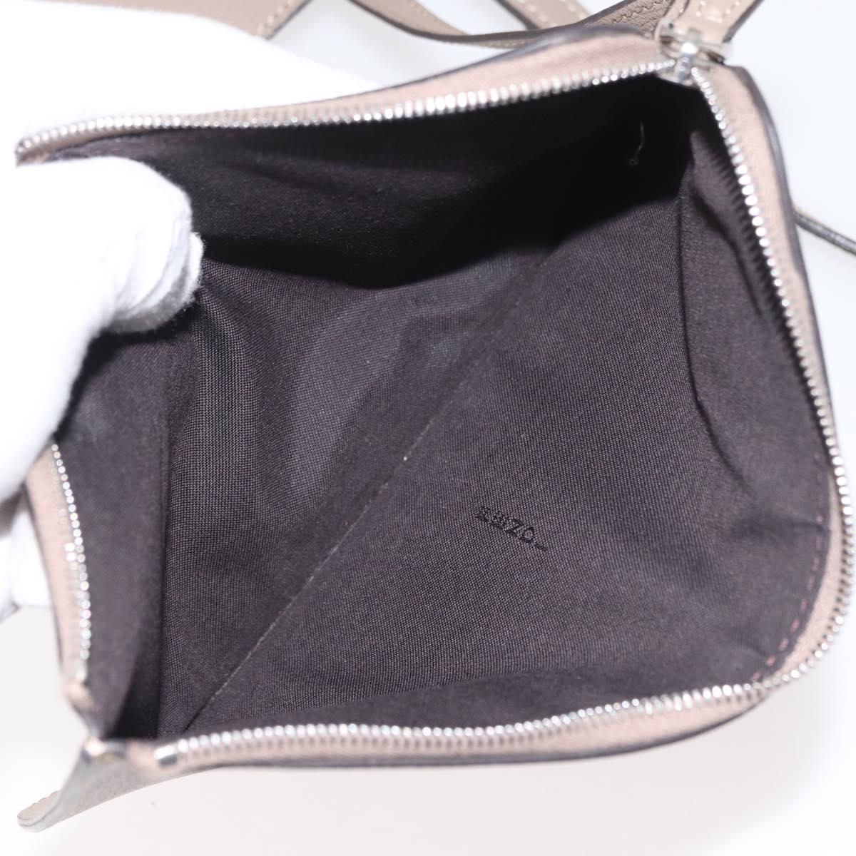 FENDI Tote Bag Leather Gray Silver 8BH348 Auth ep14374A