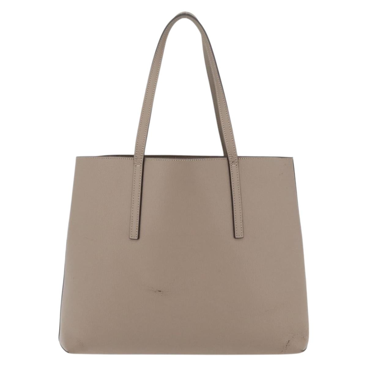 FENDI Tote Bag Leather Gray Silver 8BH348 Auth ep14374A