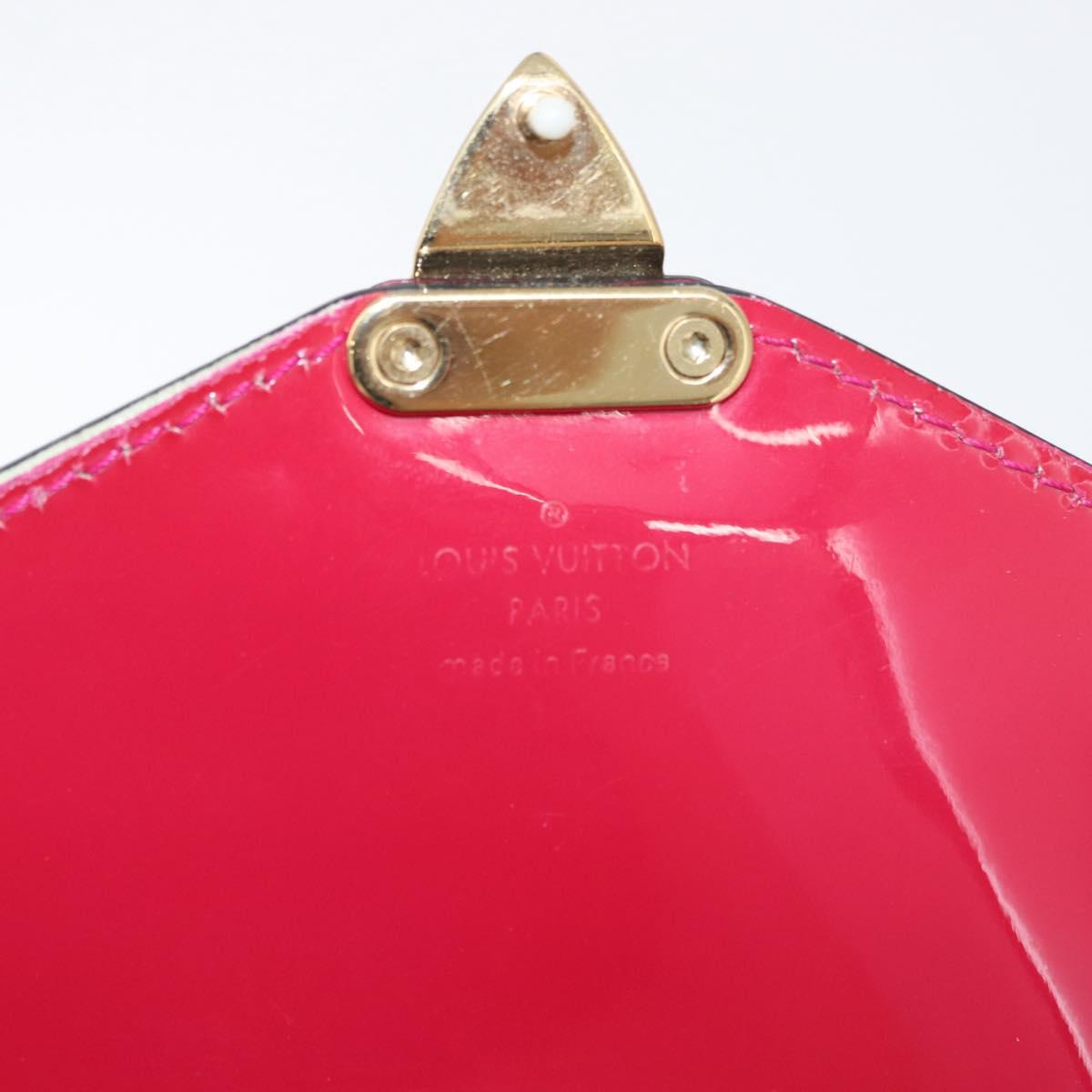 LOUIS VUITTON Vernis Monceau BB Bag 2way Rose Andian M91579 LV Auth ep14379A