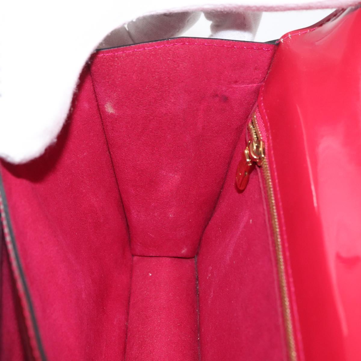 LOUIS VUITTON Vernis Monceau BB Bag 2way Rose Andian M91579 LV Auth ep14379A