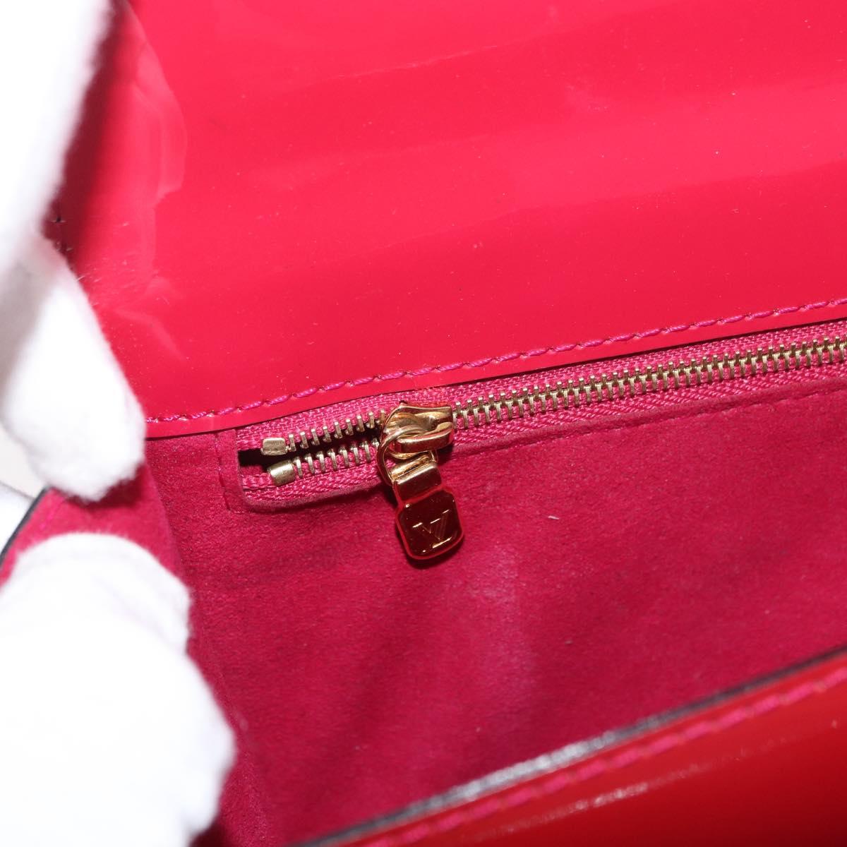 LOUIS VUITTON Vernis Monceau BB Bag 2way Rose Andian M91579 LV Auth ep14379A