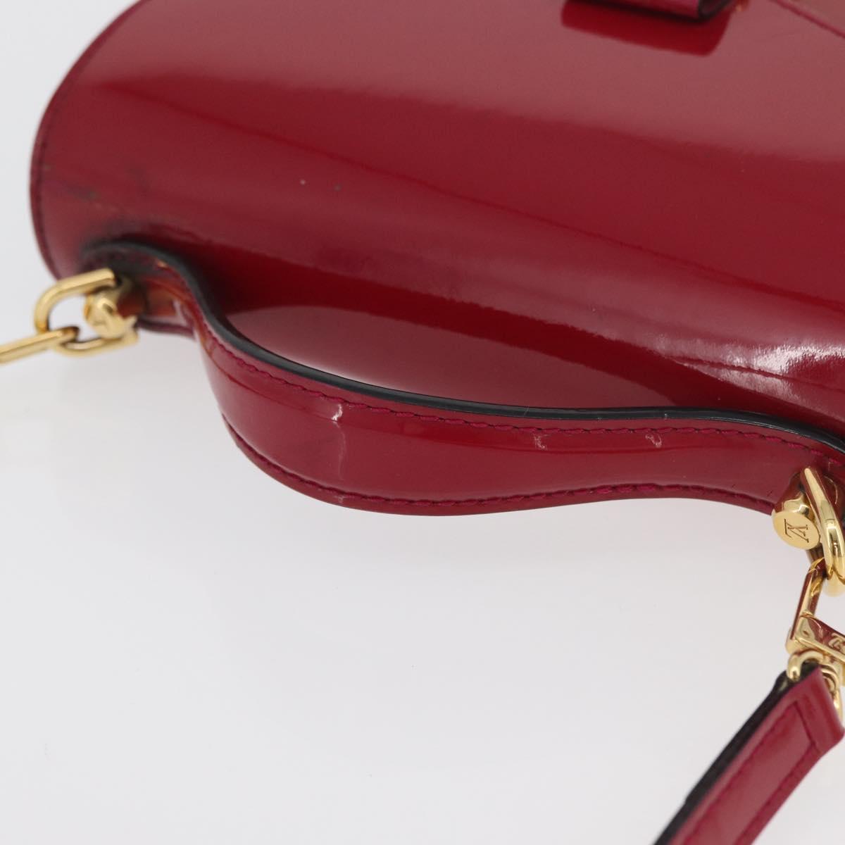 LOUIS VUITTON Vernis Monceau BB Bag 2way Rose Andian M91579 LV Auth ep14379A