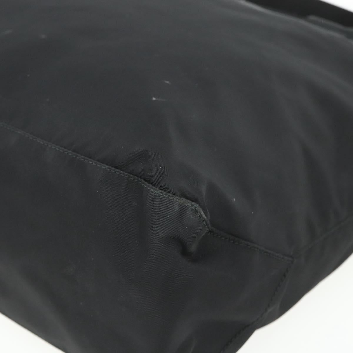 PRADA Hand Bag Nylon 2way Black Silver Auth ep14390A