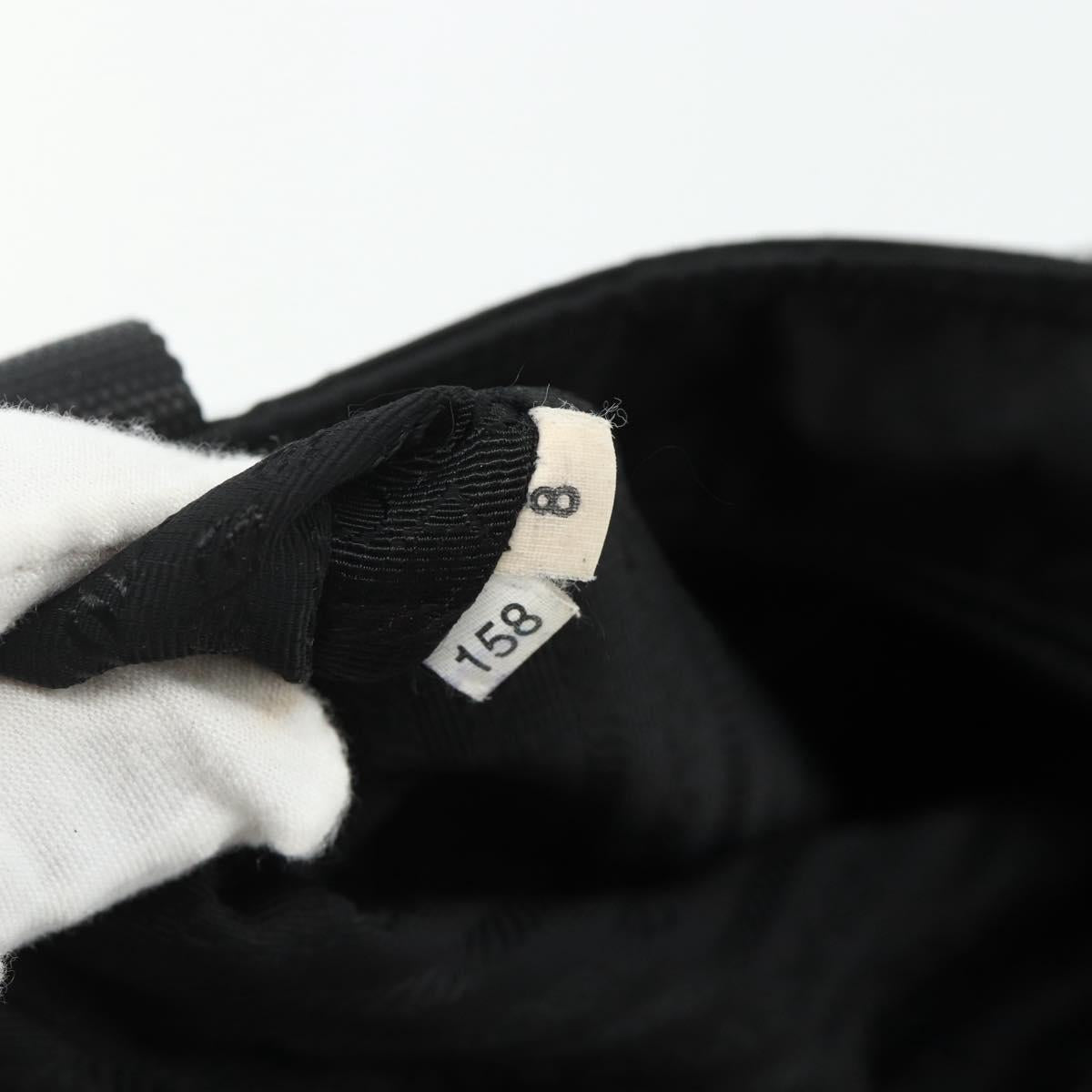 PRADA Hand Bag Nylon 2way Black Silver Auth ep14390A