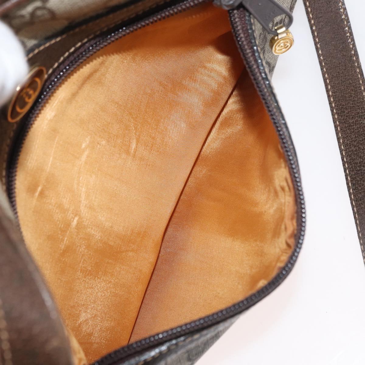 GUCCI GG Supreme Web Sherry Line Bag PVC Beige Gold 010 378 Auth ep14400
