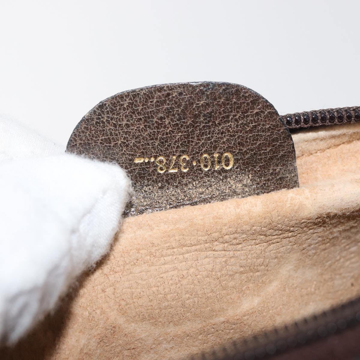 GUCCI GG Supreme Web Sherry Line Bag PVC Beige Gold 010 378 Auth ep14400