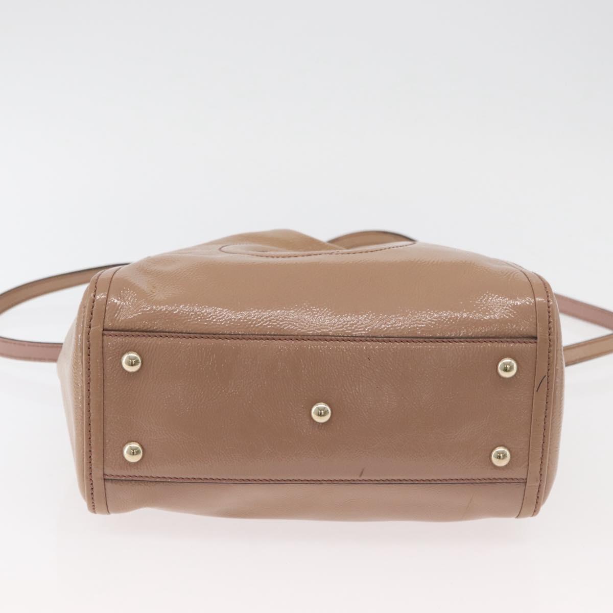 GUCCI Soho Hand Bag Leather 2way Beige Gold 336751 Auth ep14410A