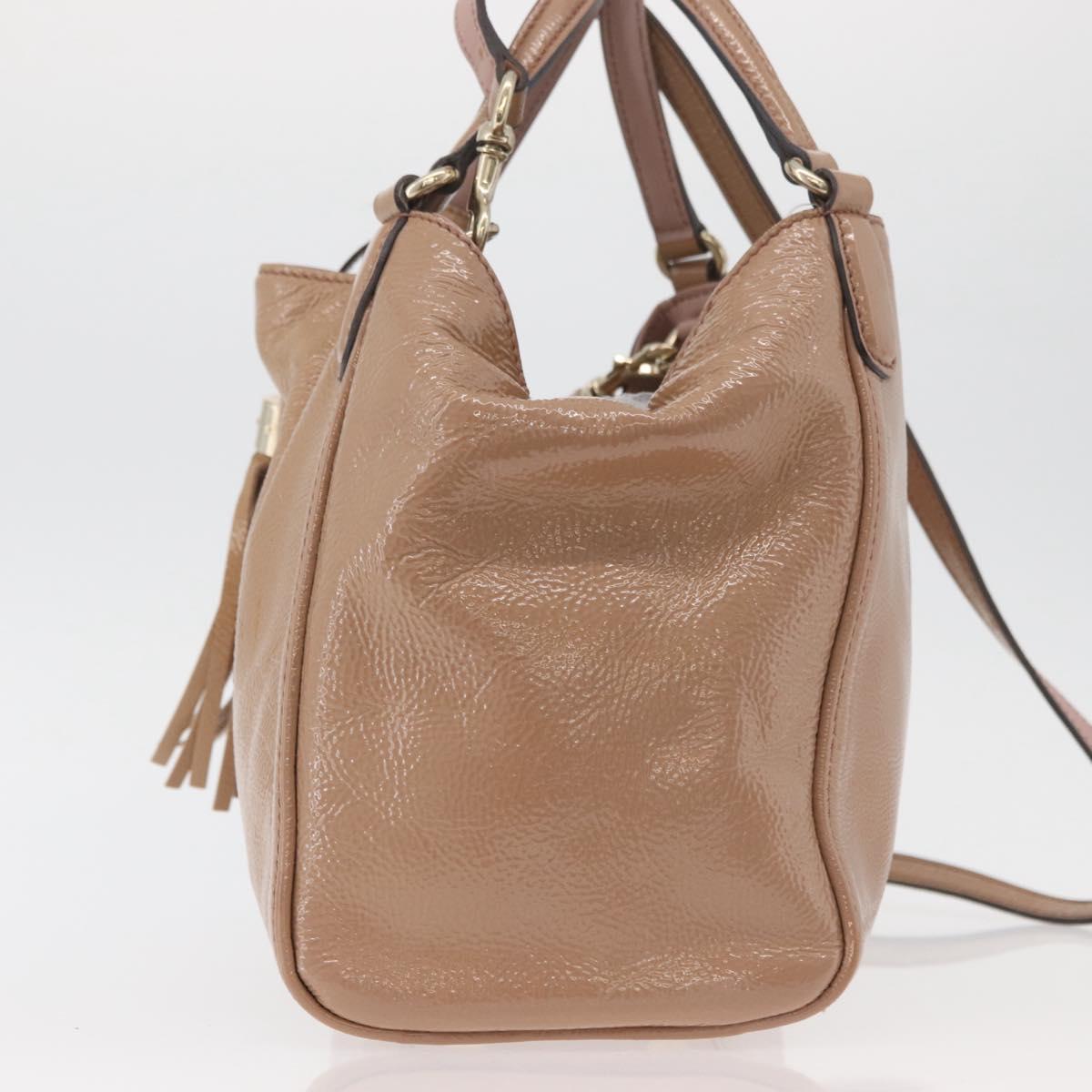 GUCCI Soho Hand Bag Leather 2way Beige Gold 336751 Auth ep14410A