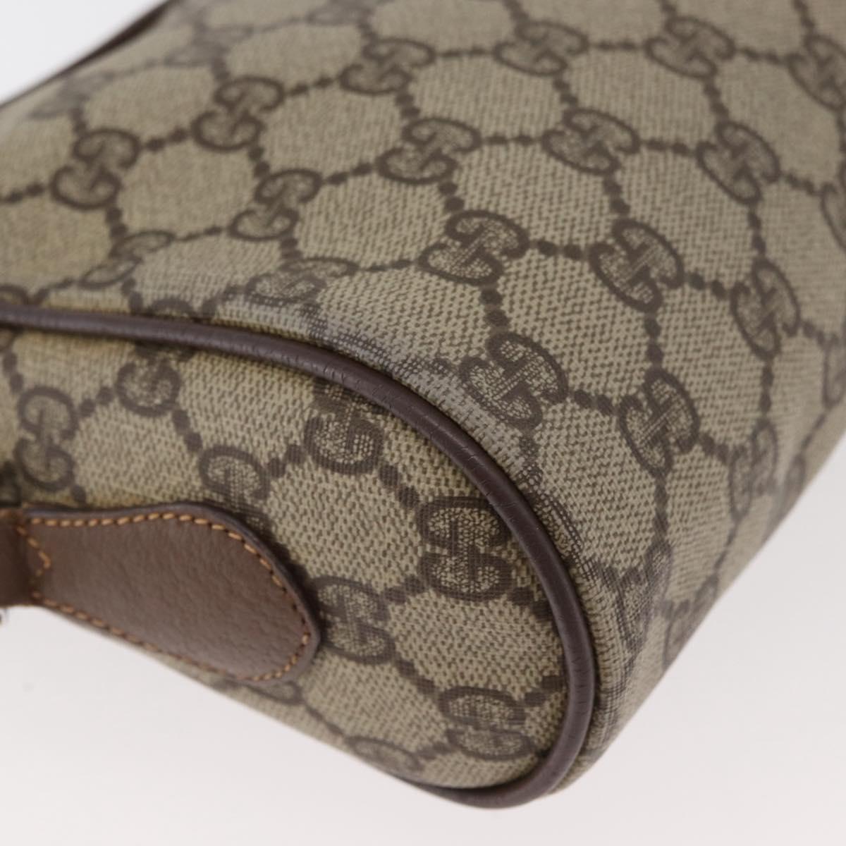 GUCCI GG Supreme Web Sherry Line Bag PVC Beige Gold 001 44 6655 Auth ep14411
