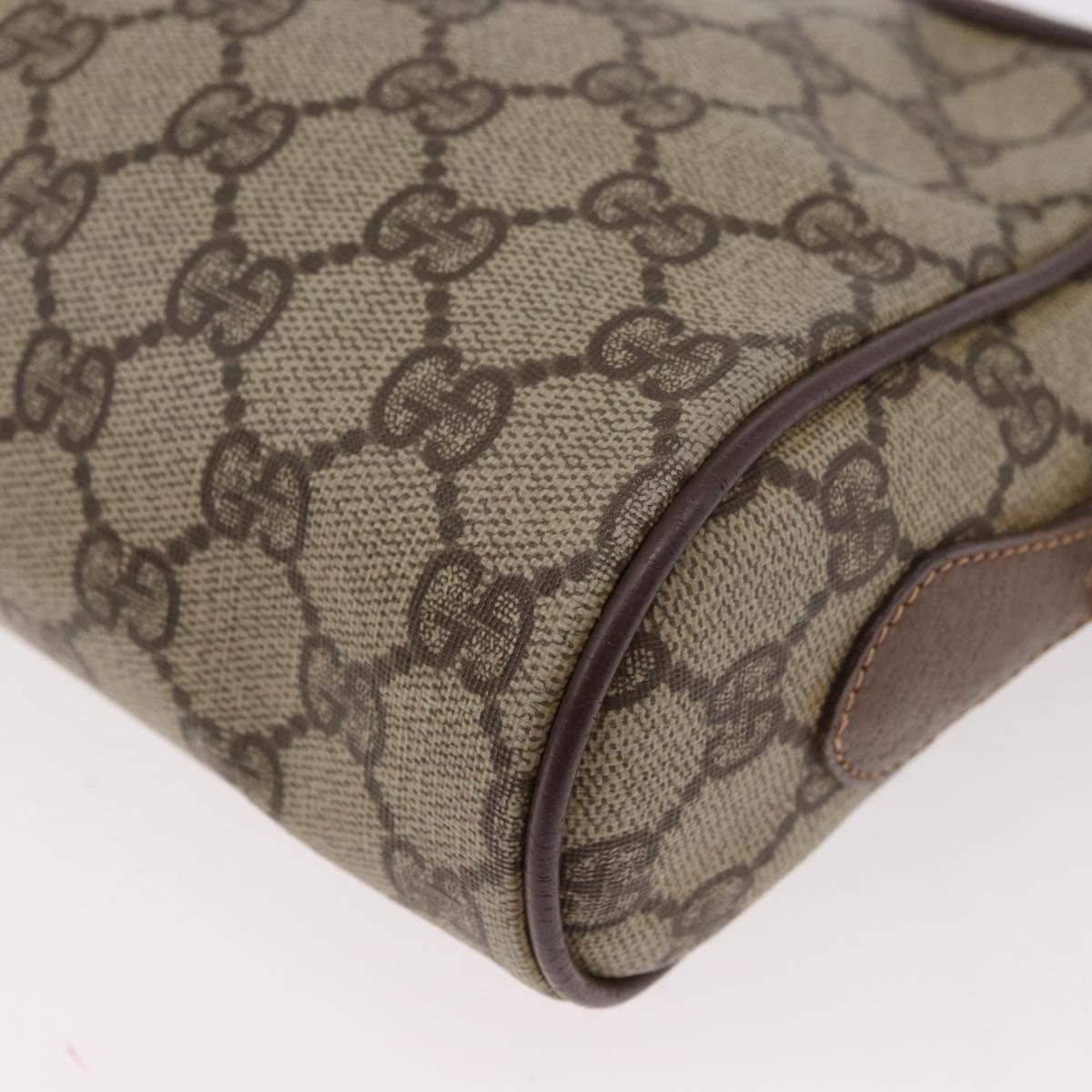 GUCCI GG Supreme Web Sherry Line Bag PVC Beige Gold 001 44 6655 Auth ep14411