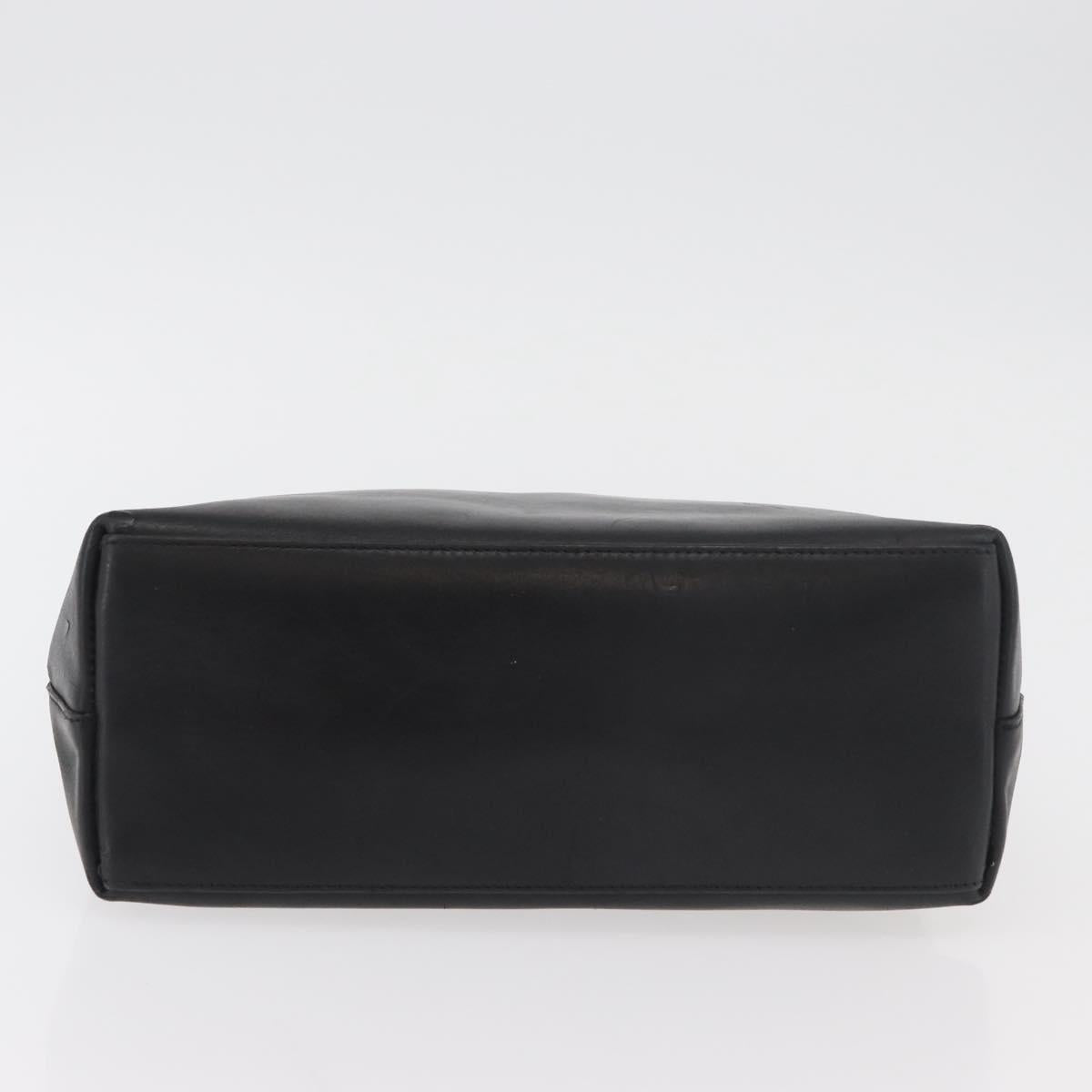 GUCCI Bamboo Shoulder Bag Leather Black Gold 001 2058 1880 0 Auth ep14420