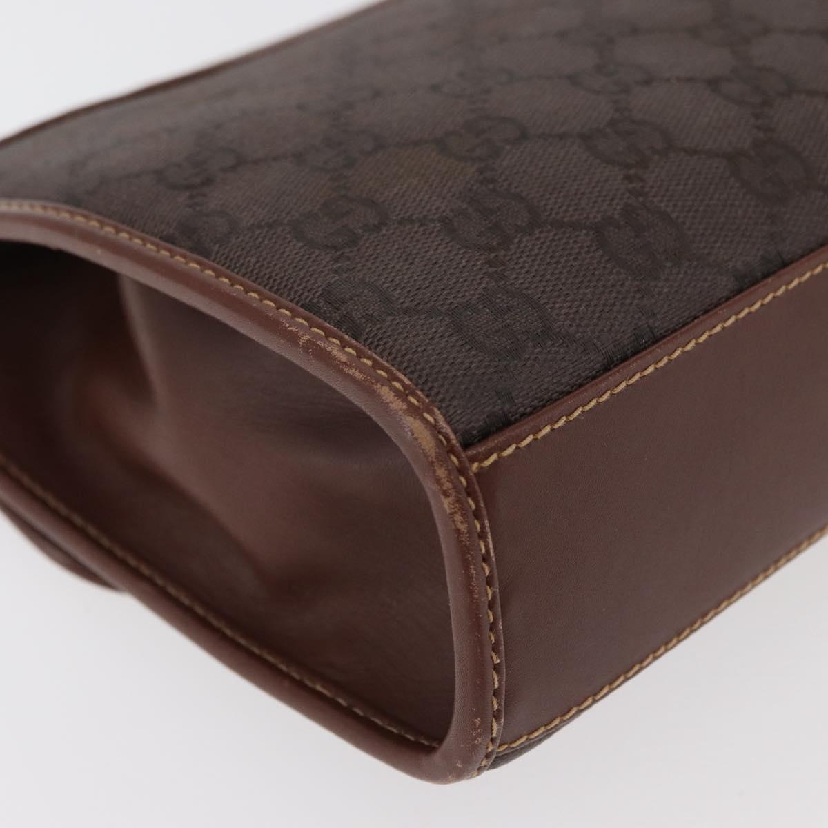 GUCCI GG Supreme Shoulder Bag PVC Brown Gold 004 49 0195 Auth ep14421