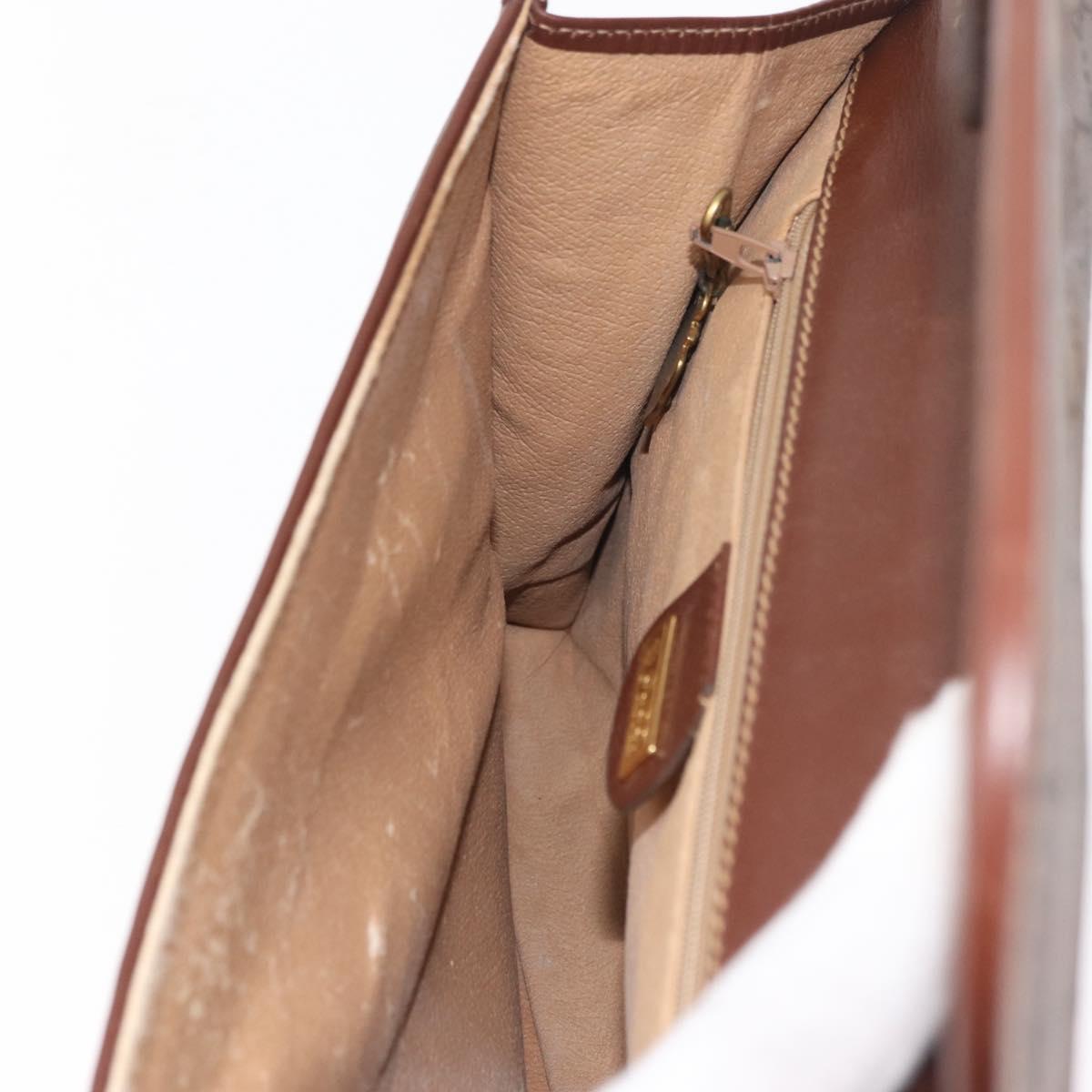 GUCCI GG Supreme Shoulder Bag PVC Brown Gold 004 49 0195 Auth ep14421