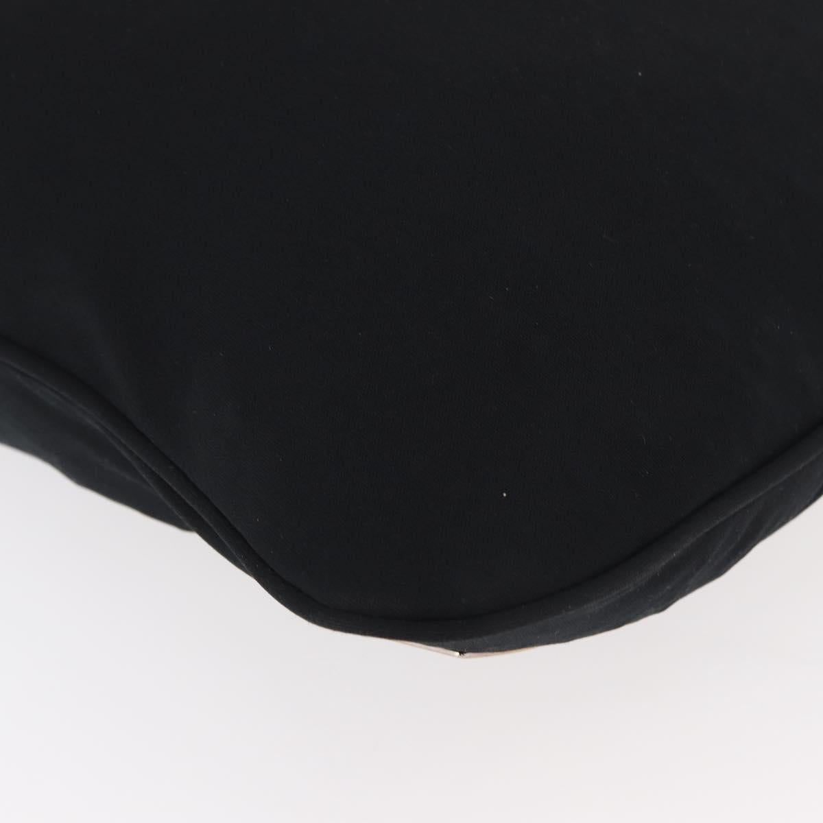 FENDI Shoulder Bag Nylon Black Silver Auth ep14422