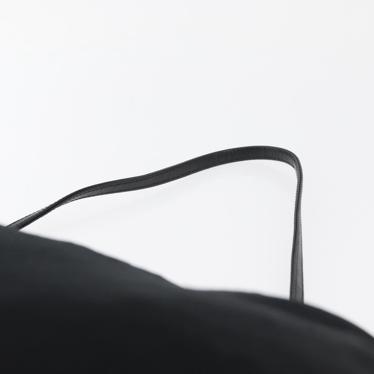FENDI Shoulder Bag Nylon Black Silver Auth ep14422