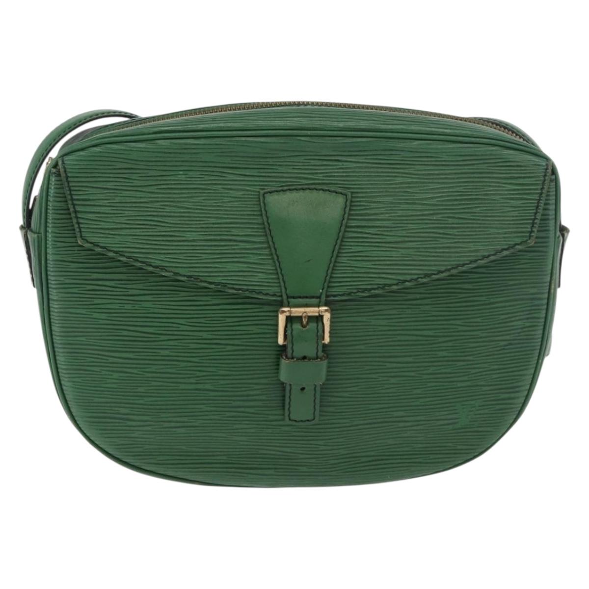 LOUIS VUITTON Epi Jeune Fille MM Shoulder Bag Green M52154 LV Auth ep14448