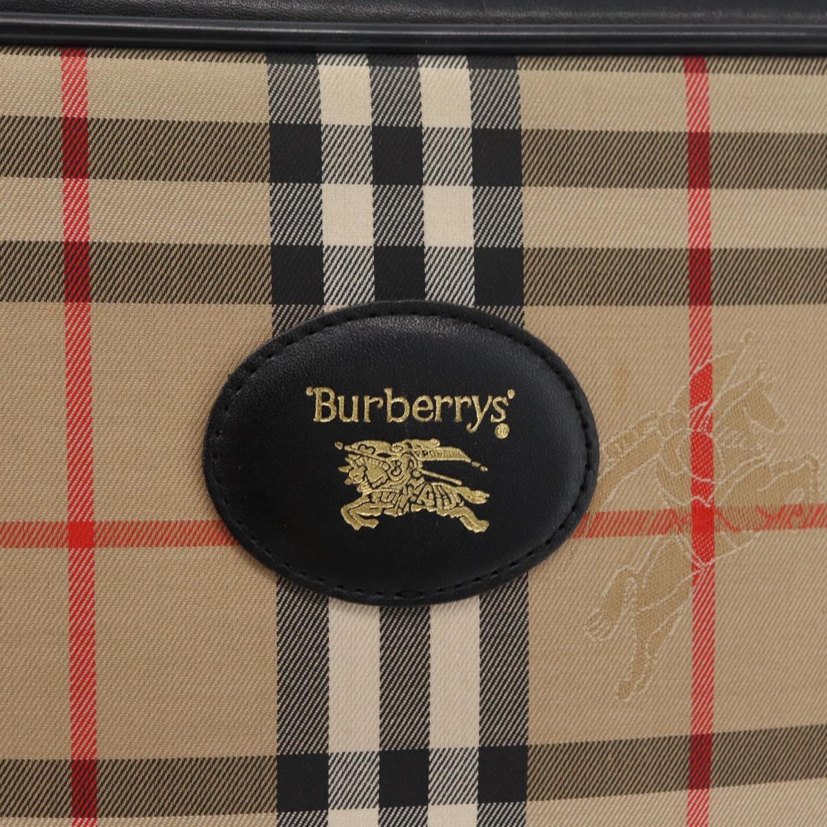 Burberrys Nova Check Shoulder Bag Canvas Beige Gold Auth ep14449A
