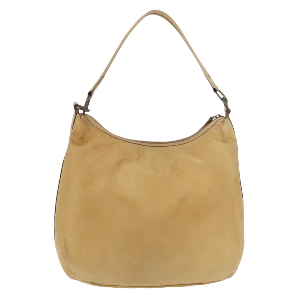 BURBERRY Blue Label Shoulder Bag Leather Beige Auth ep14455