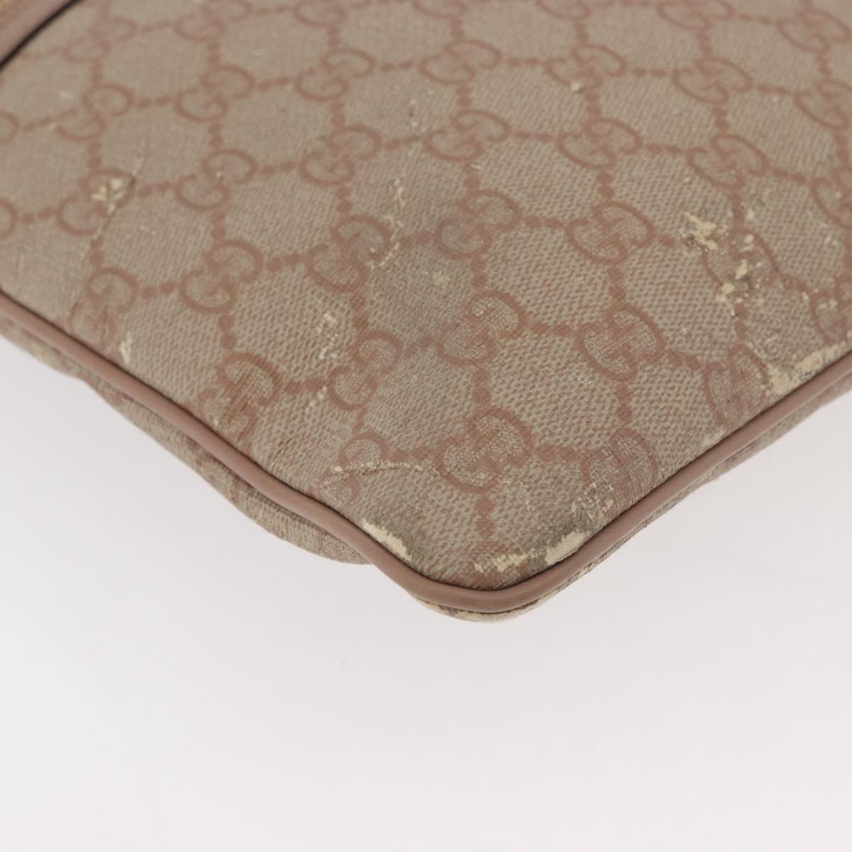 GUCCI GG Supreme Shoulder Bag PVC Pink Gold 295257 Auth ep14460