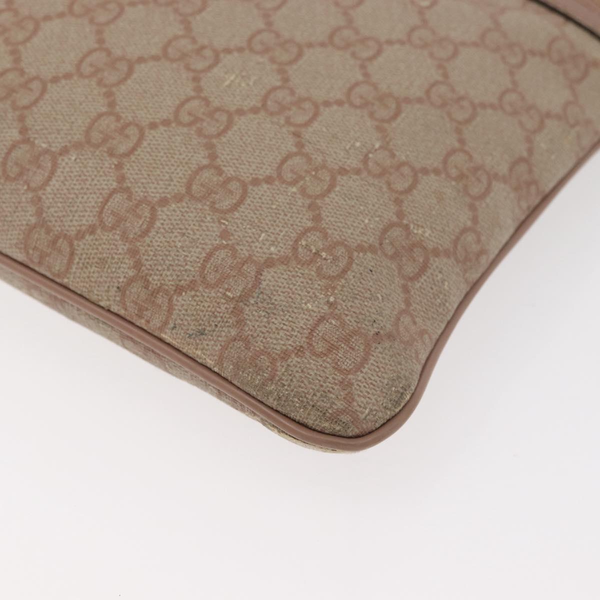 GUCCI GG Supreme Shoulder Bag PVC Pink Gold 295257 Auth ep14460