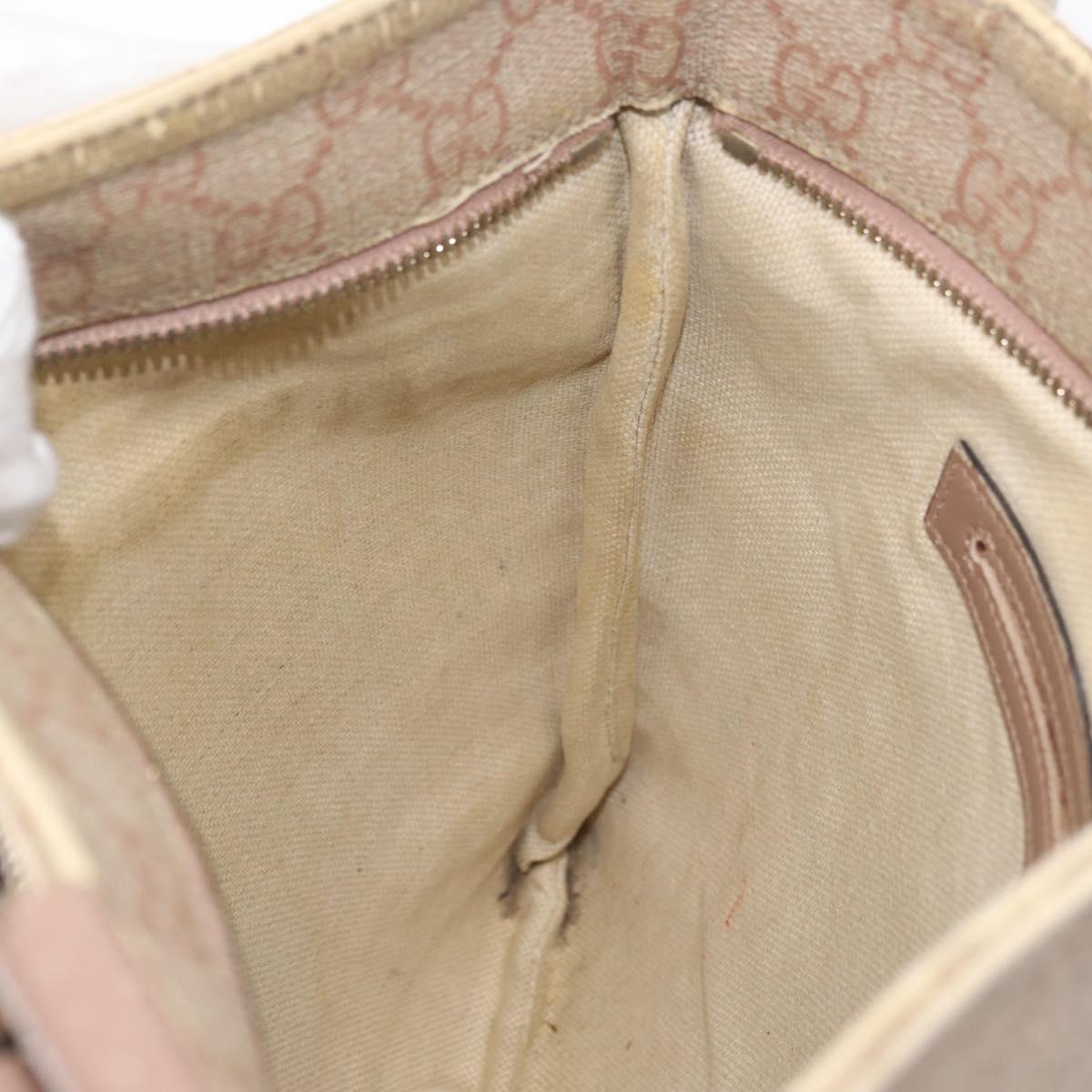 GUCCI GG Supreme Shoulder Bag PVC Pink Gold 295257 Auth ep14460