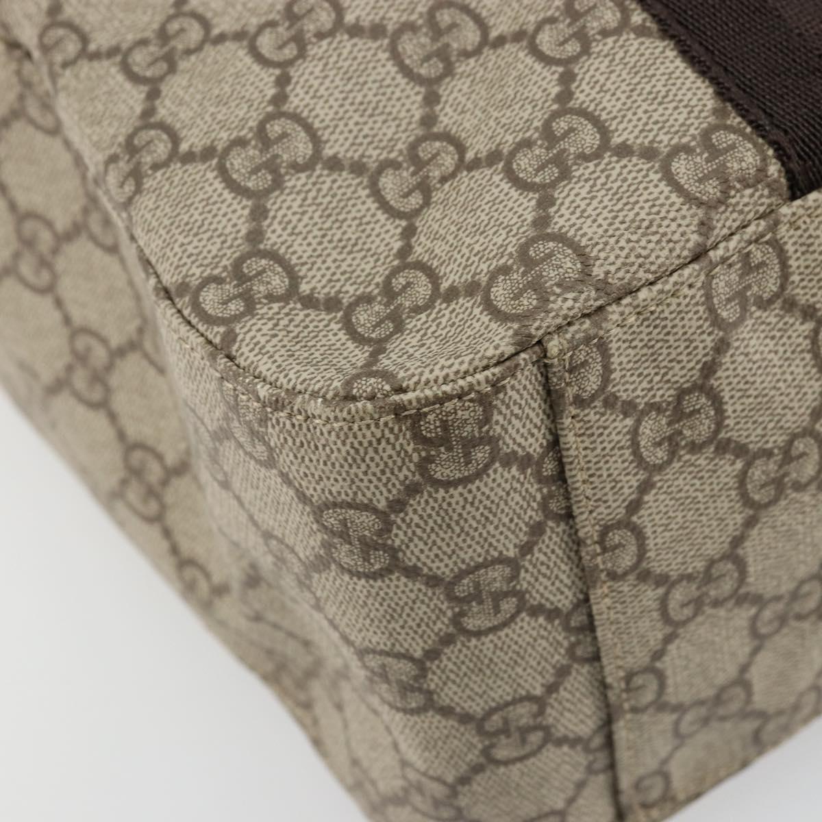 GUCCI GG Supreme Tote Bag PVC Beige Auth ep14474