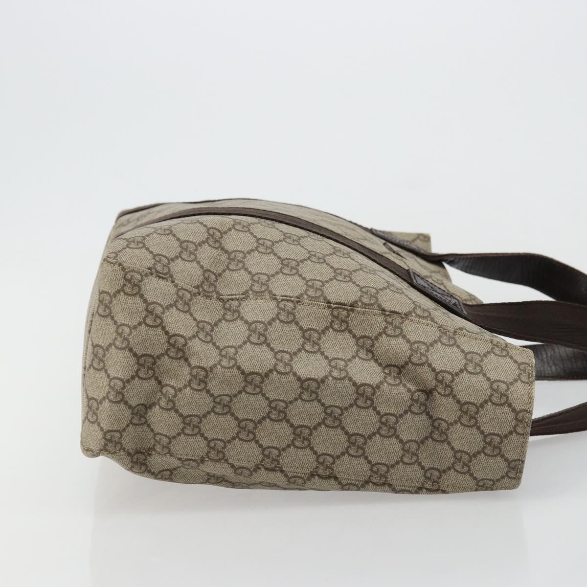 GUCCI GG Supreme Tote Bag PVC Beige Auth ep14474