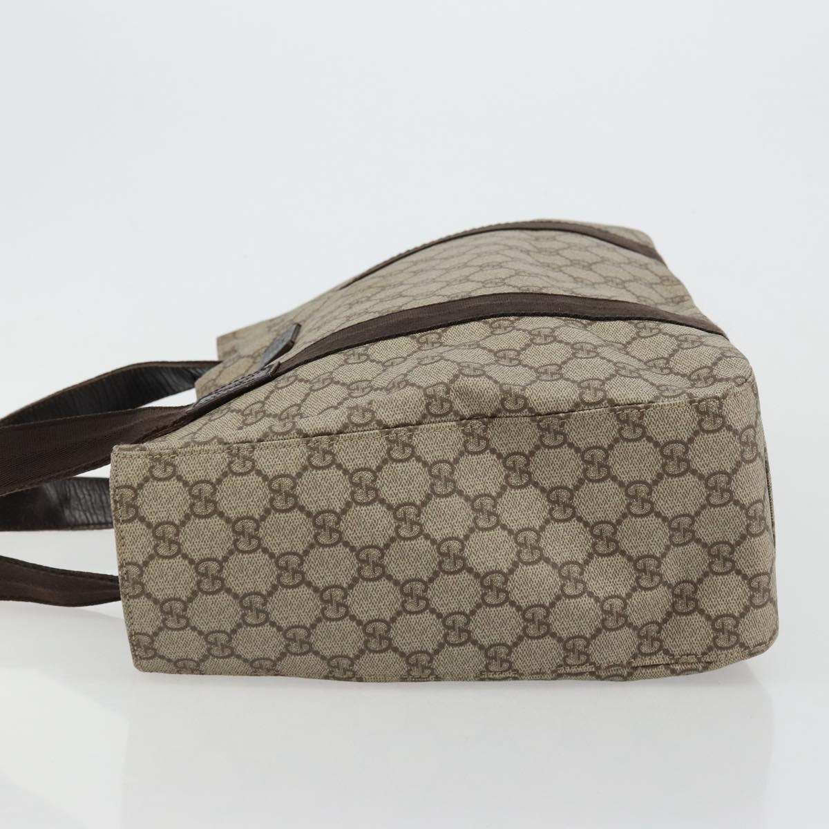 GUCCI GG Supreme Tote Bag PVC Beige Auth ep14474