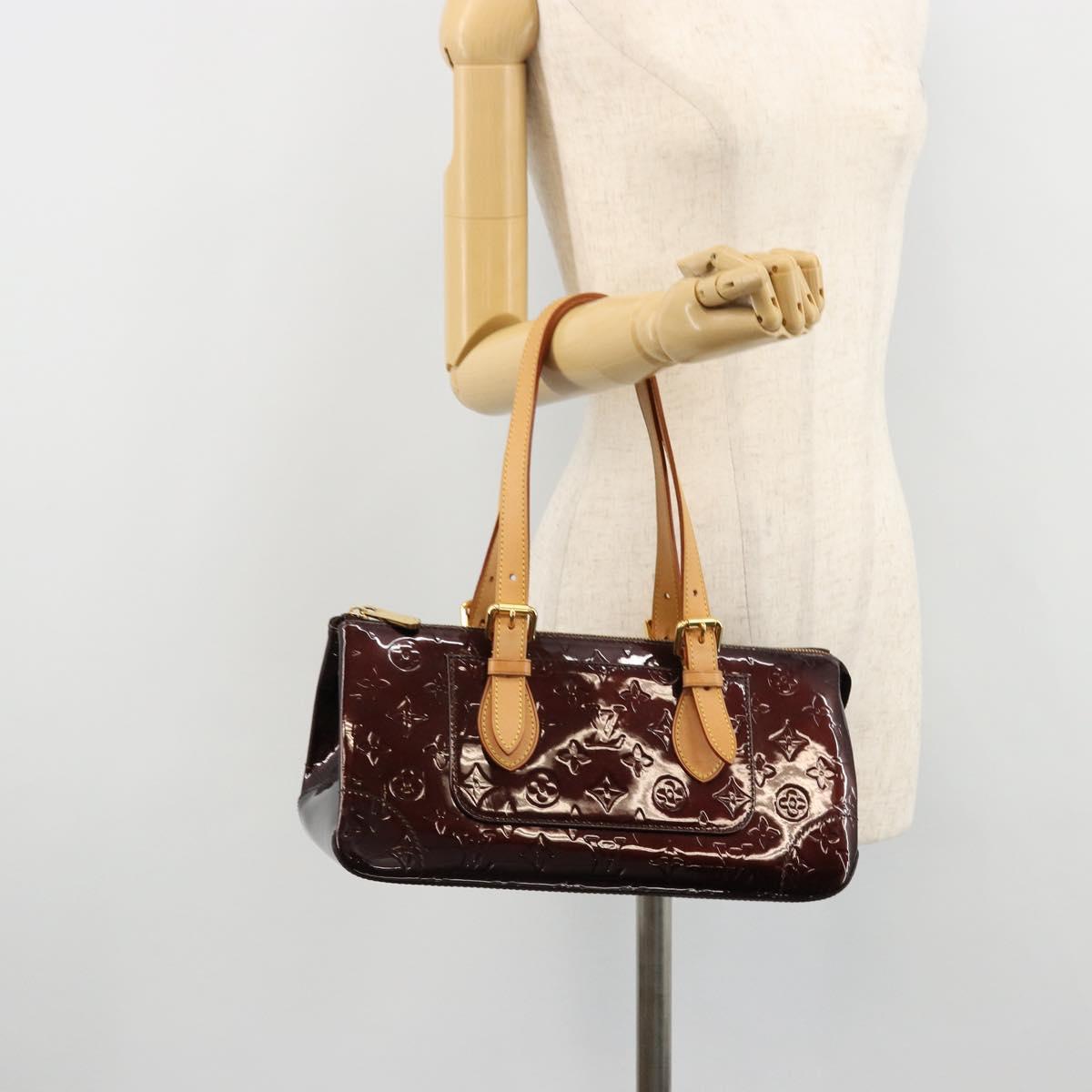 LOUIS VUITTON Monogram Vernis Rosewood Avenue Bag Amarante M93510 Auth ep14480V