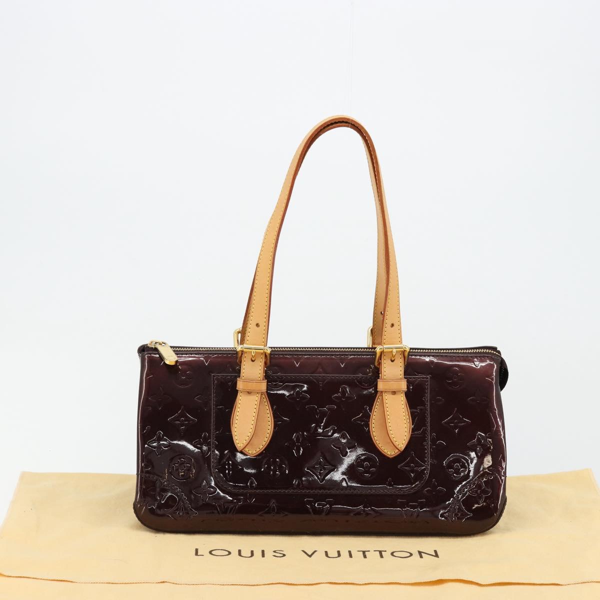 LOUIS VUITTON Monogram Vernis Rosewood Avenue Bag Amarante M93510 Auth ep14480V