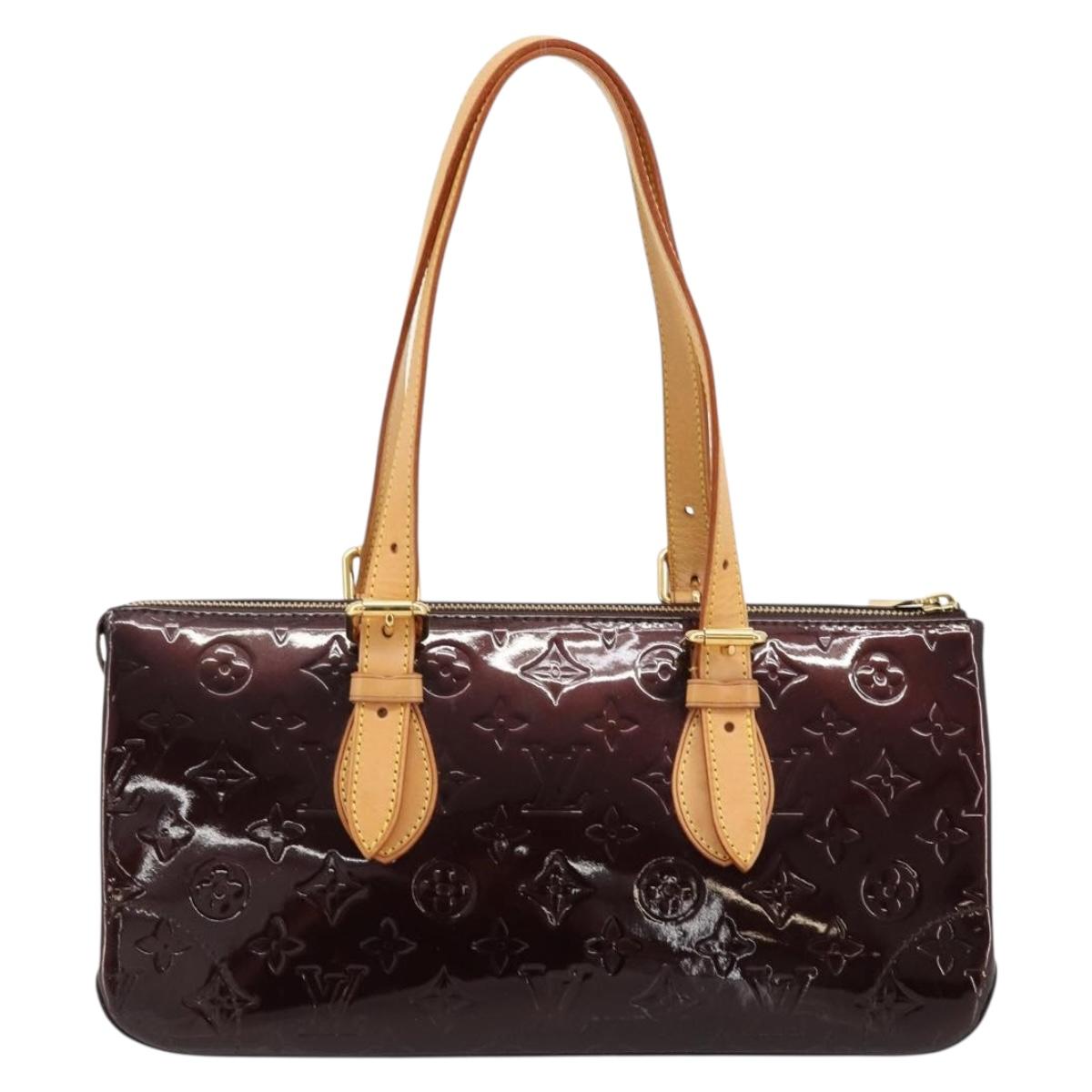 LOUIS VUITTON Monogram Vernis Rosewood Avenue Bag Amarante M93510 Auth ep14480V