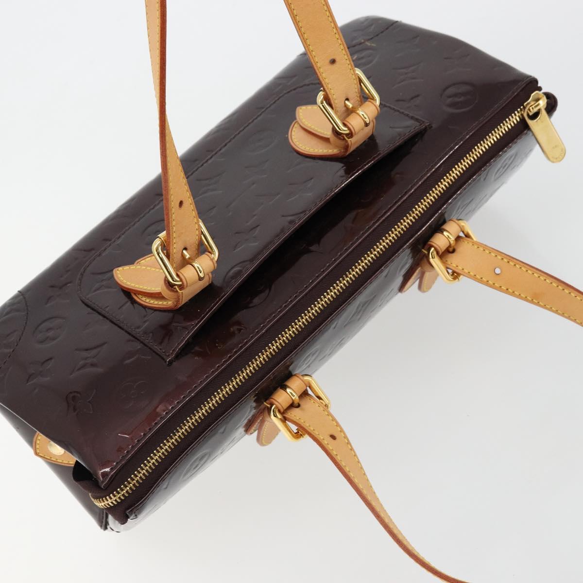 LOUIS VUITTON Monogram Vernis Rosewood Avenue Bag Amarante M93510 Auth ep14480V