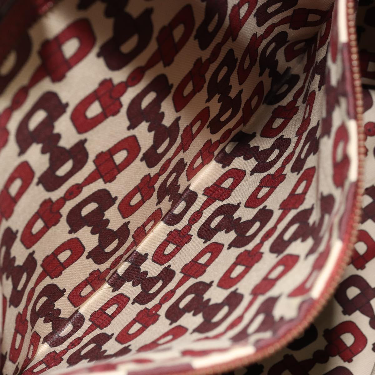 GUCCI GG Canvas Guccissima Babushka Bag Leather Red Gold 208940 Auth ep14486A