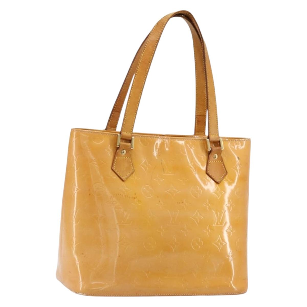 LOUIS VUITTON Monogram Vernis Houston Hand Bag Rose M91054 LV Auth ep14487