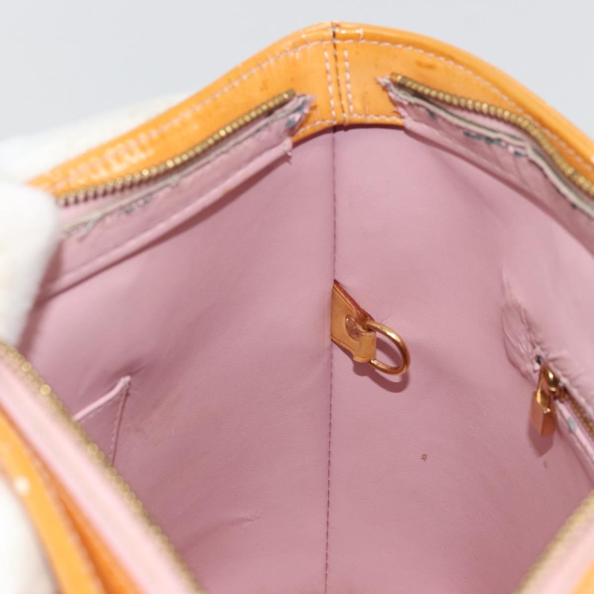 LOUIS VUITTON Monogram Vernis Houston Hand Bag Rose M91054 LV Auth ep14487