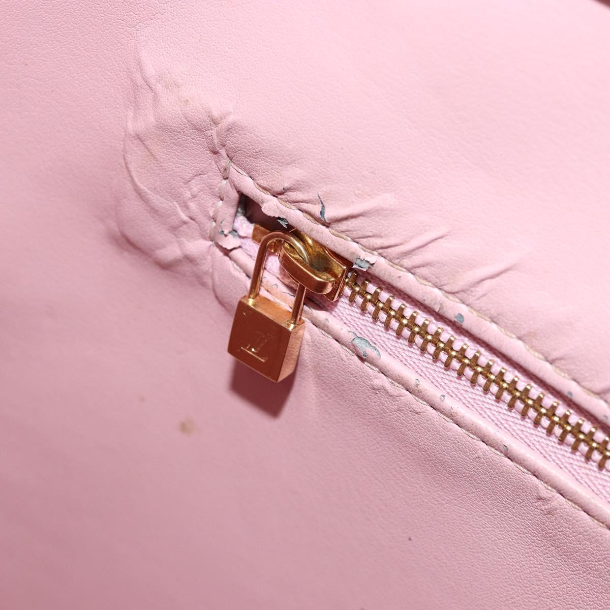 LOUIS VUITTON Monogram Vernis Houston Hand Bag Rose M91054 LV Auth ep14487