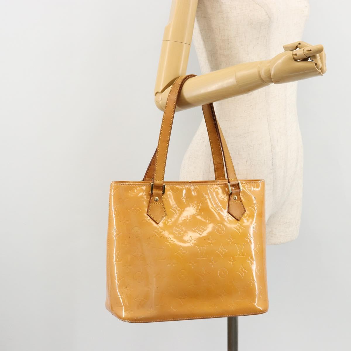 LOUIS VUITTON Monogram Vernis Houston Hand Bag Rose M91054 LV Auth ep14487